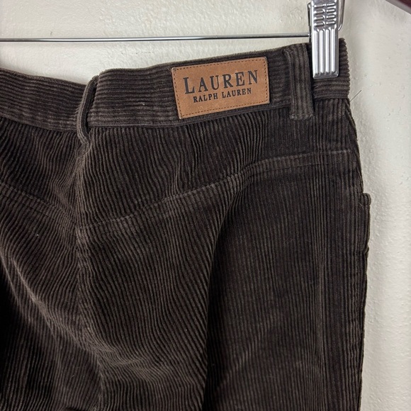 Lauren Ralph Lauren Brown Corduroy Pants High Rise Straight Leg Women’s Sz 8 VTG - Picture 4 of 5
